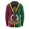 Australia South Sea Islanders Long Sleeve T-shirt - Vanuatu Polynesian Flag With Coat Of Arm Long Sleeve T-shirt