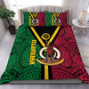 Australia South Sea Islanders Bedding Set - Vanuatu Polynesian Flag With Coat Of Arm Bedding Set