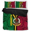 Australia South Sea Islanders Bedding Set - Vanuatu Polynesian Flag With Coat Of Arm Bedding Set