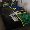 Australia South Sea Islanders Quilt Bed Set - New Caledonia Flag Polynesian Tattoo Style Quilt Bed Set