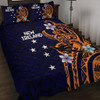 Australia South Sea Islanders Quilt Bed Set - New Ireland Flag With Polynesian Pattern Quilt Bed Set