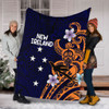 Australia South Sea Islanders Blanket - New Ireland Flag With Polynesian Pattern Blanket