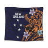 Australia South Sea Islanders Tapestry - New Ireland Flag With Polynesian Pattern Tapestry