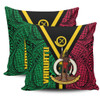 Australia South Sea Islanders Pillow Cases - Vanuatu Polynesian Flag With Coat Of Arm Pillow Cases