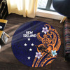 Australia South Sea Islanders Round Rug - New Ireland Flag With Polynesian Pattern Round Rug