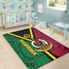 Australia South Sea Islanders Area Rug - Vanuatu Polynesian Flag With Coat Of Arm Area Rug