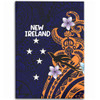 Australia South Sea Islanders Area Rug - New Ireland Flag With Polynesian Pattern Area Rug