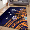 Australia South Sea Islanders Area Rug - New Ireland Flag With Polynesian Pattern Area Rug