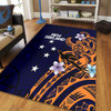 Australia South Sea Islanders Area Rug - New Ireland Flag With Polynesian Pattern Area Rug