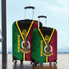Australia South Sea Islanders Luggage Cover - Vanuatu Polynesian Flag With Coat Of Arm Luggage Cover
