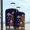 Australia South Sea Islanders Luggage Cover - New Ireland Flag With Polynesian Pattern Luggage Cover