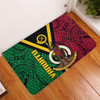 Australia South Sea Islanders Doormat - Vanuatu Polynesian Flag With Coat Of Arm Doormat