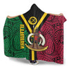 Australia South Sea Islanders Hooded Blanket - Vanuatu Polynesian Flag With Coat Of Arm Hooded Blanket