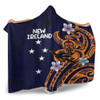 Australia South Sea Islanders Hooded Blanket - New Ireland Flag With Polynesian Pattern Hooded Blanket