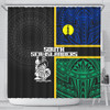 Australia South Sea Islanders Shower Curtain - New Caledonia Flag Polynesian Tattoo Style Shower Curtain