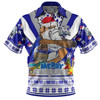 Canterbury-Bankstown Bulldogs Christmas Custom Polo Shirt - Bulldogs Santa Aussie Big Things Polo Shirt