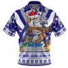 Canterbury-Bankstown Bulldogs Christmas Custom Polo Shirt - Bulldogs Santa Aussie Big Things Polo Shirt