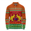 Australian Christmas Carol Christmas Long Sleeve Polo Shirt - Jingle Bells Ugly Style V2 Long Sleeve Polo Shirt