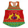 Australian Christmas Carol Christmas Women Racerback Singlet - Jingle Bells Ugly Style V2 Women Racerback Singlet