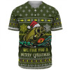 Australia Christmas Fishing Custom Baseball Shirt - We Fish You A Merry Christmas Baseball Shirt