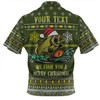 Australia Christmas Fishing Custom Zip Polo Shirt - We Fish You A Merry Christmas Zip Polo Shirt