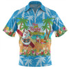 Australia Christmas Custom Zip Polo Shirt - Have A Very Beachy Chrissie Xmas Zip Polo Shirt