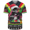 Penrith Panthers Christmas Custom Baseball Shirt - Penrith Panthers Santa Aussie Big Things Christmas Baseball Shirt