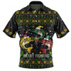 Australia Christmas Fishing Custom Polo Shirt - Merry Fishmas Fishing Ugly Christmas Polo Shirt