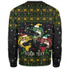 Australia Christmas Fishing Custom Sweatshirt - Merry Fishmas Fishing Ugly Christmas Sweatshirt