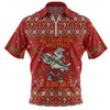 Australia Christmas Fishing Custom Zip Polo Shirt - All I Want For Christmas Is A Big Bass Zip Polo Shirt