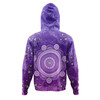 Australia Aboriginal Custom Hoodie - Purple Dot Painting Art Washo Hoodie