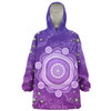 Australia Aboriginal Custom Snug Hoodie - Purple Dot Painting Art Washo Snug Hoodie