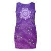 Australia Aboriginal Sleeveless Mini Dress - Purple Dot Painting Art Washo Dress