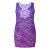 Australia Aboriginal Sleeveless Mini Dress - Purple Dot Painting Art Washo Dress