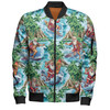 Australia Christmas Surfing Bomber Jacket - Funny Santa Surfing Christmas Bomber Jacket