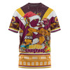 Brisbane Broncos Christmas Custom T-shirt - Broncos Santa Aussie Big Things Christmas T-shirt