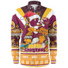 Brisbane Broncos Christmas Custom Long Sleeve Shirt - Broncos Santa Aussie Big Things Christmas Long Sleeve Shirt