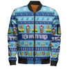 New South Wales Big Things Christmas Custom Bomber Jacket - The Big Banana And Blue Heeler Bomber Jacket