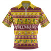 Queensland Big Things Christmas Custom Zip Polo Shirt - The Big Pineapple Zip Polo Shirt