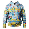 Australia Surfing Christmas Hoodie - Tropical Santa Let's Go Surfing Hoodie