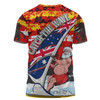 Australia Surfing Christmas T-shirt - Tropical Santa Catch The Wave T-shirt