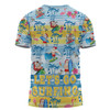 Australia Surfing Christmas T-shirt - Tropical Santa Let's Go Surfing T-shirt