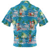 Australia Surfing Christmas Hawaiian Shirt - Tropical Santa Surfing Funny Hawaiian Shirt