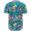 Australia Surfing Christmas Baseball Shirt - Tropical Santa Surfing Funny Baseball Shirt