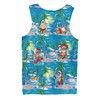 Australia Surfing Christmas Men Singlet - Tropical Santa Surfing Funny Men Singlet