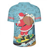 Australia Surfing Christmas Rugby Jersey - Santa Happy Chrissie Tropical Pattern Rugby Jersey