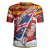 Australia Surfing Christmas Rugby Jersey - Tropical Santa Catch The Wave Rugby Jersey