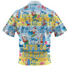 Australia Surfing Christmas Zip Polo Shirt - Tropical Santa Let's Go Surfing Zip Polo Shirt