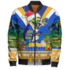 Parramatta Eels Christmas Custom Bomber Jacket - Parramatta Eels Santa Aussie Big Things Christmas Bomber Jacket