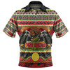 Australia Christmas Aboriginal Custom Polo Shirt - Aboriginal Dreamtime Wangkarnal Crows Polo Shirt